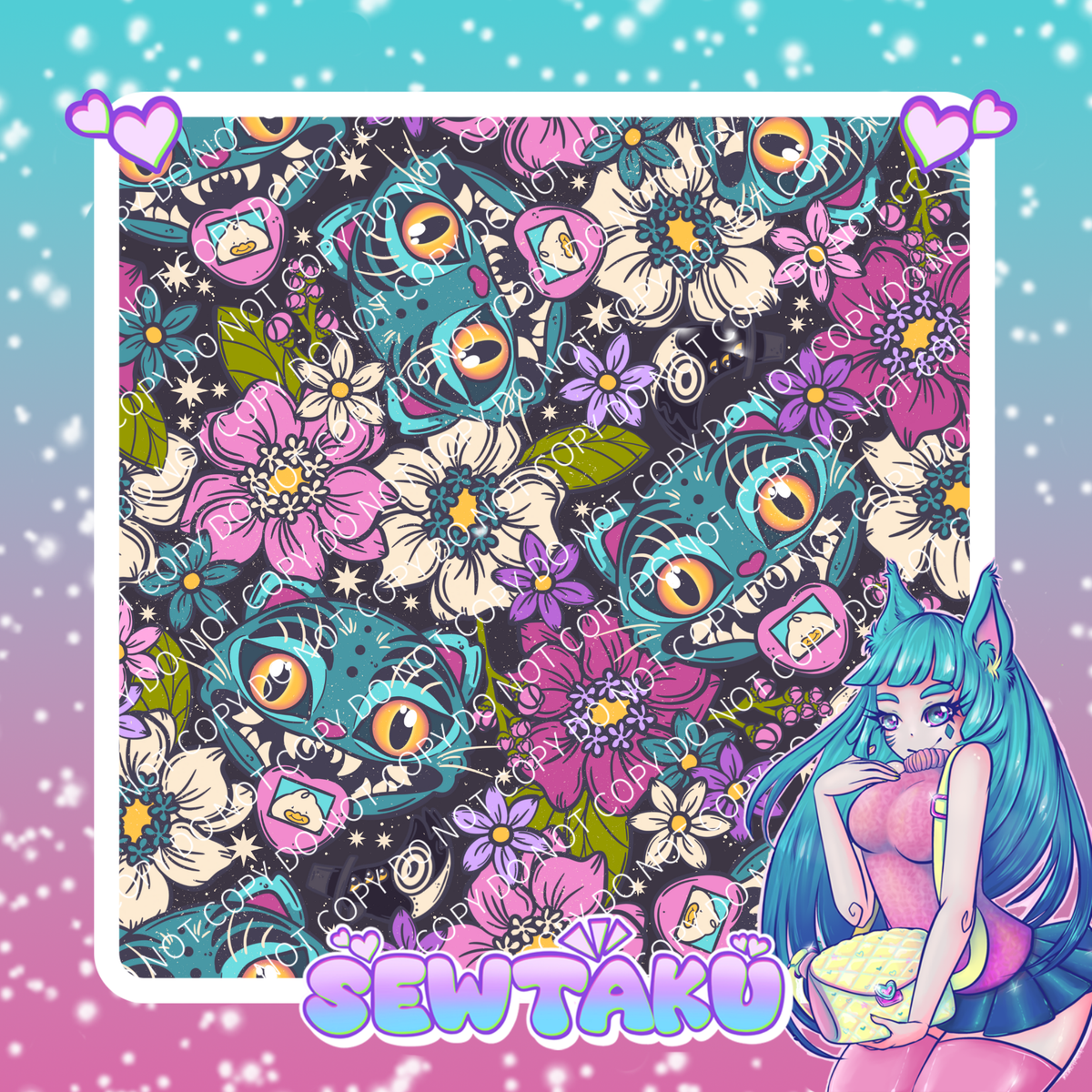 KPOP Derpy Florals Dark Pre-Order