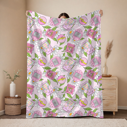 Tamagotchi Pink Blanket