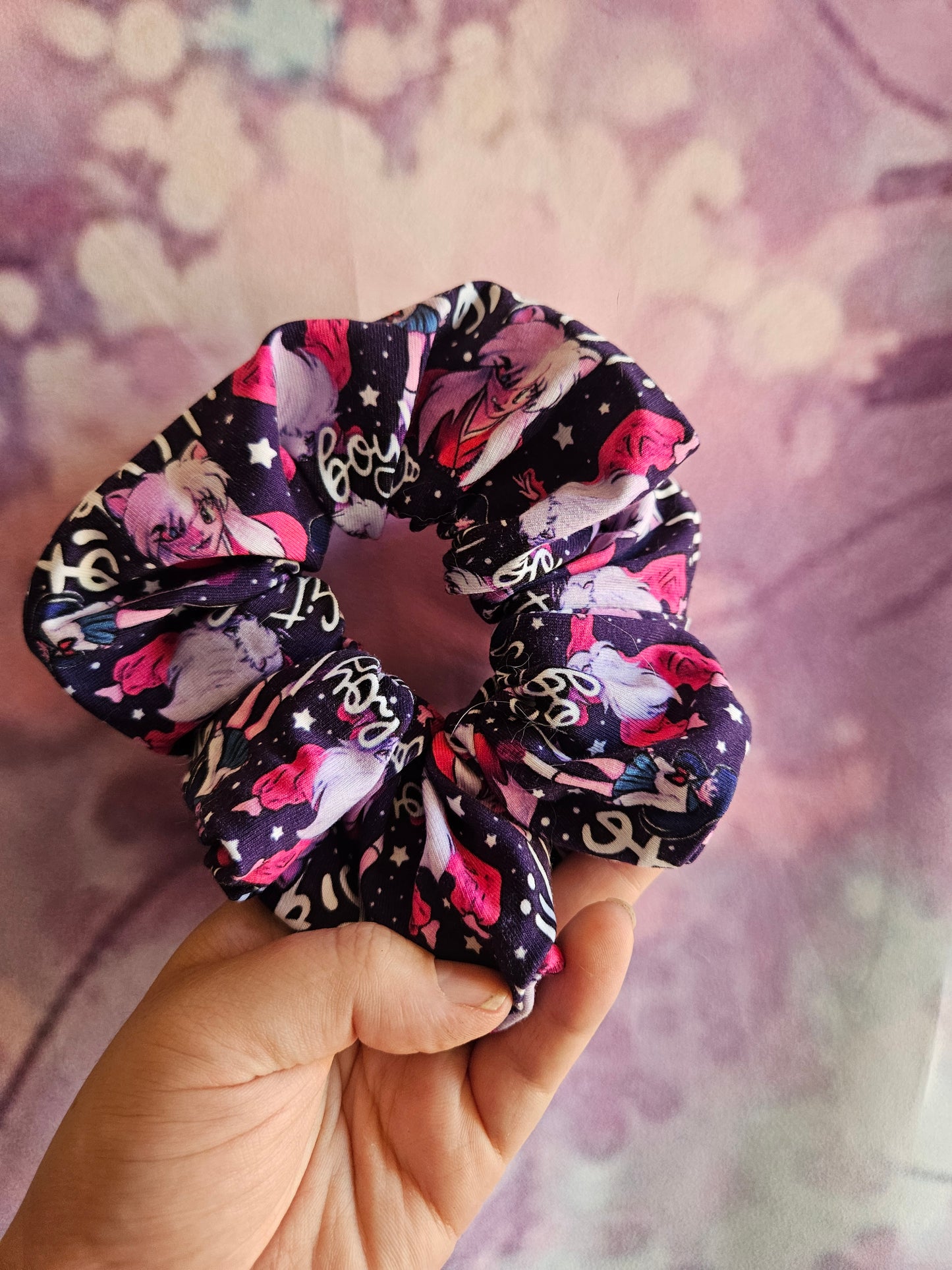 Sit Boy Purple Scrunchie