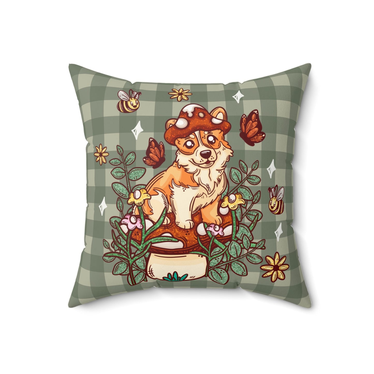 Woodland Corgi Cushion Cover